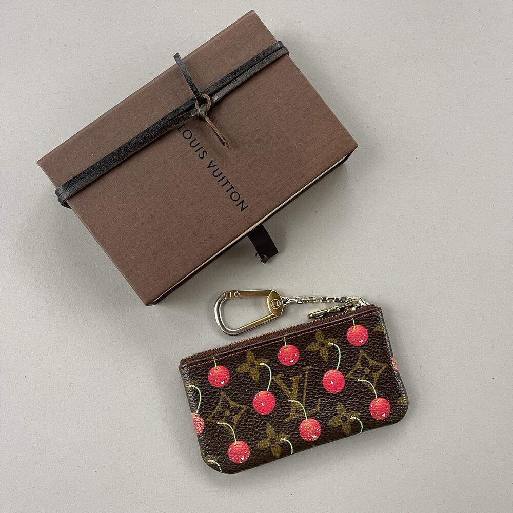 Louis Vuitton Cherry Cerise Takashi Murakami Key Cles Key Holder Card Holder